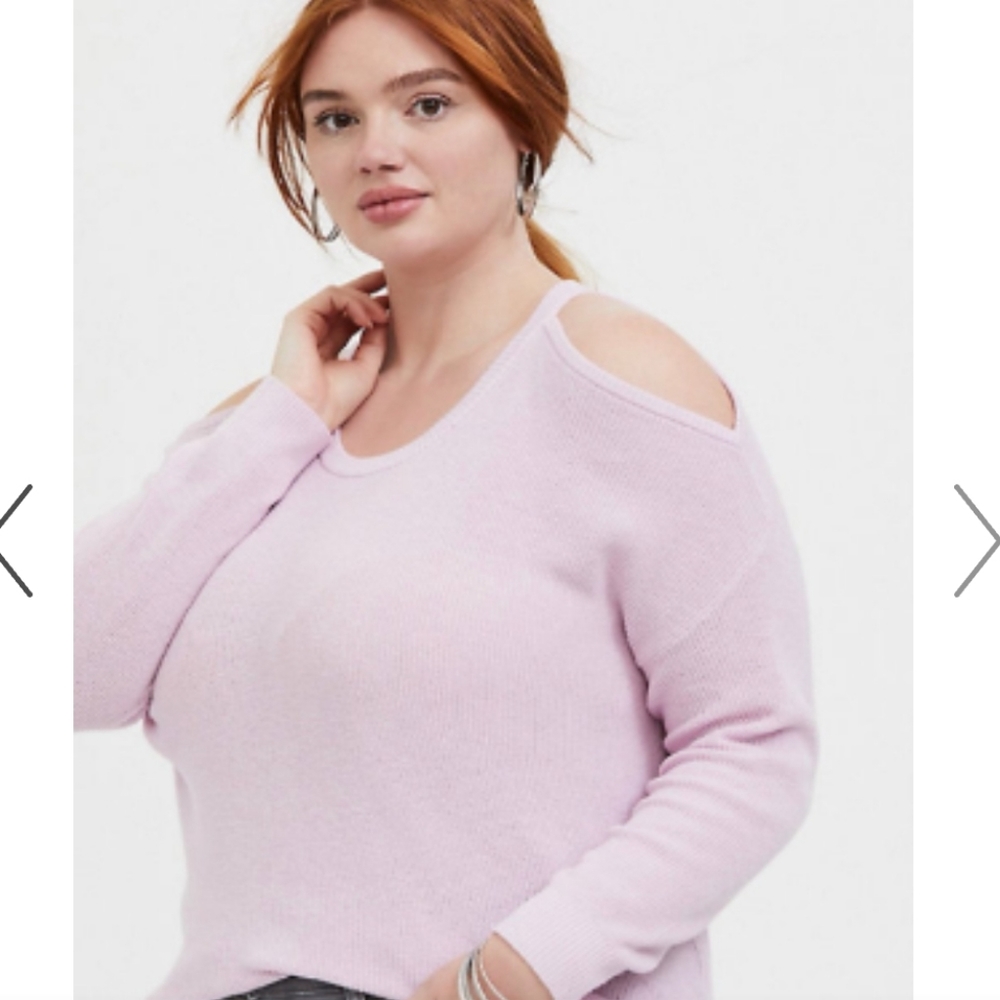 Torrid Ribbed Pullover Cold Shoulder Sweater size 2X NWT